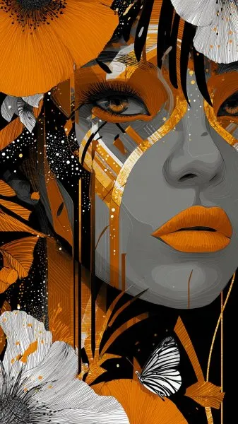 Яркий взрыв цвета: поп-арт, геометрия и роскошные детали в стиле Jean Art. Изображение из нейронной сети Midjourney