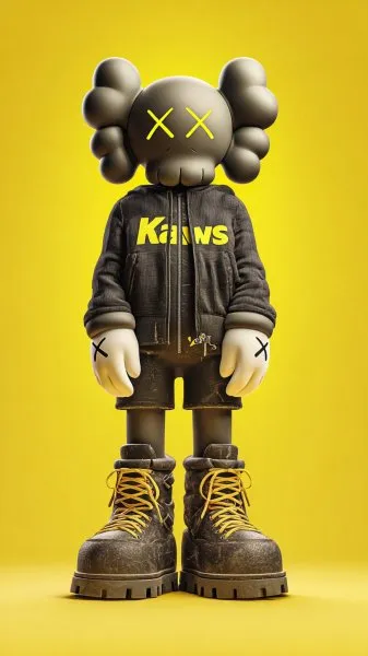 Уличная мода: персонаж KAWS в объеме фото и 3D-рендере. Генерация из нейронной сети Миджорни
