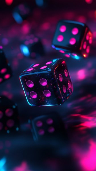 Неоновые кубики: Стильный фон для телефона и дизайна стикеров. Генерация из нейросети Midjourney