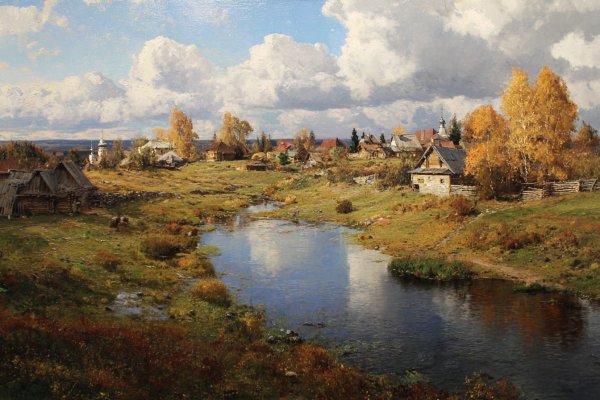 Осенний пейзаж Василия Поленова: безмятежность времени и тихая красота природы. Генерация из нейронной сети Миджорни