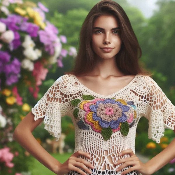 Вдохновение кружевом: уверенность и стиль в вязаных вещах plus size. Нейросеть Dalle