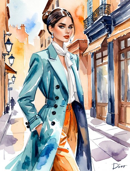 Современная мода: эклектика Balenciaga и элегантность Dior. Генерация из нейросети Stable Diffusion