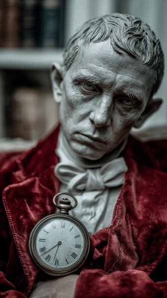 Портрет в гипсе: меланхолия и утонченность эпохи. Генерация из нейронной сети Миджорни