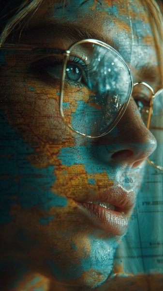 Голографический глобус и искусственный интеллект: взгляд в будущее образования и критического мышления. Изображение из нейронной сети Миджорни