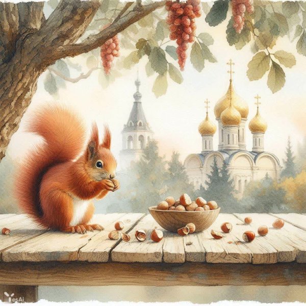 Ореховый Спас. Нейросеть Далли 3
