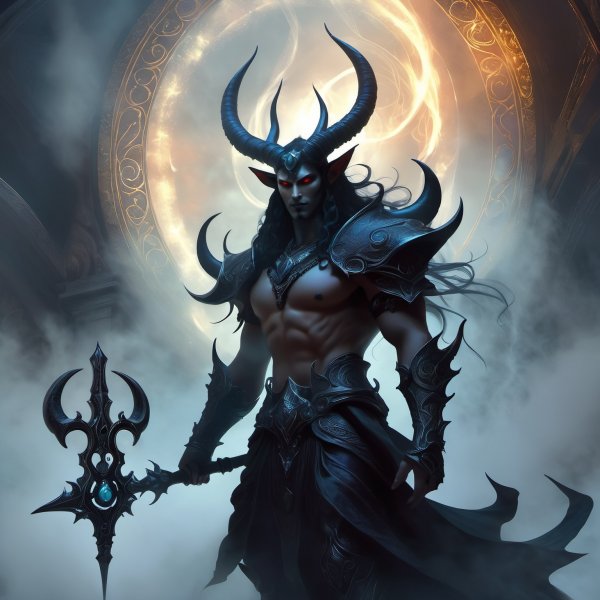 Демоническая красота в мрачных туманах: концепт-арт для Diablo и готическая эстетика ужаса. Картинка из нейросети Stable Diffusion