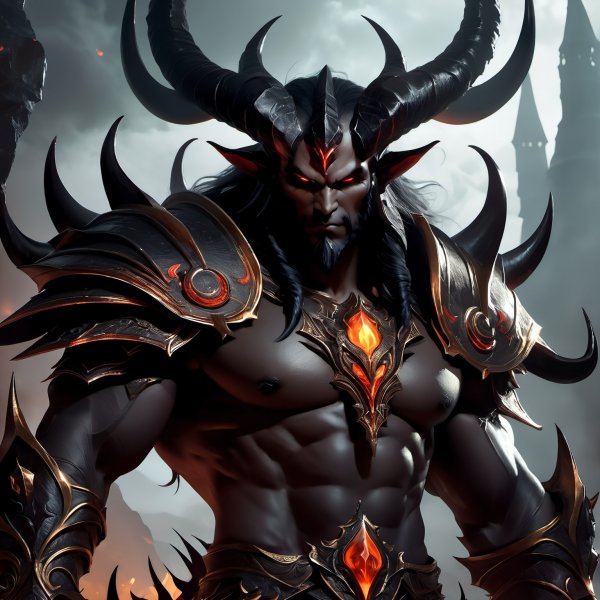 Демонический лорд: воплощение тьмы в Diablo 4. Нейросеть Стейбл Дифьюжн