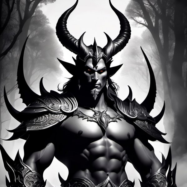 Демонический владыка в тени: мощь и величие Diablo 4. Изображение из нейросети Stable Diffusion
