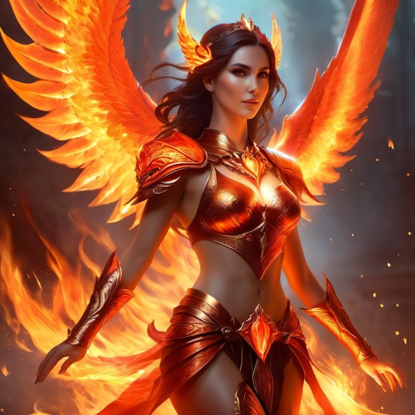 Огненная королева: воплощение мощи и страсти в стиле Diablo 4. Картинка из нейронной сети Stable Diffusion