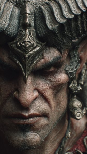 Демонический король: мрачный концепт арта в стиле Diablo 4. Картинка из нейронной сети Midjourney