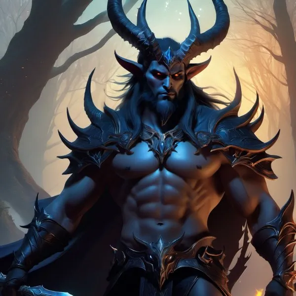 Демонический виндитго: концепт арта в стиле Diablo и Dark Fantasy. Генерация из нейросети Stable Diffusion