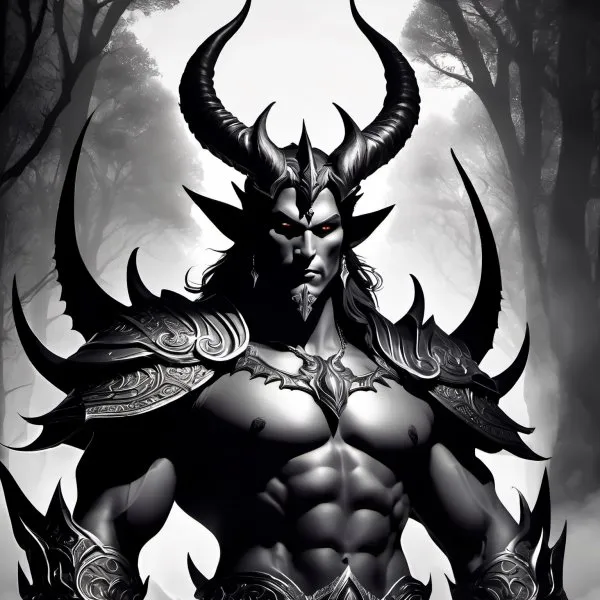 Демонический владыка в тени: мощь и величие Diablo 4. Изображение из нейросети Stable Diffusion