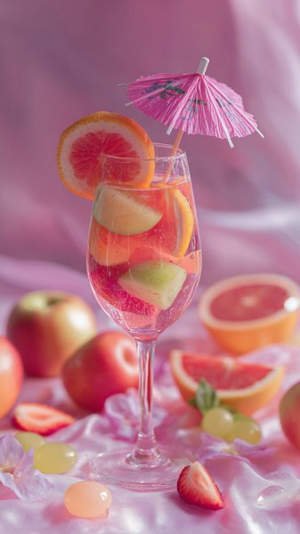 Розовый коктейль: яркий вкус лета и беззаботного настроения. Нейросеть Миджорни