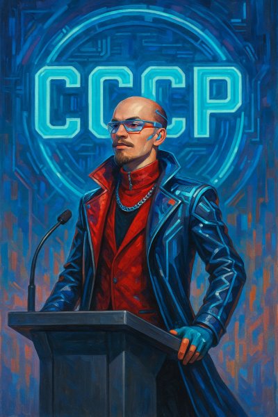 Ленин будущего: футуристический портрет и голограмма СССР в акриле. Генерация из нейронной сети Sora images Ai
