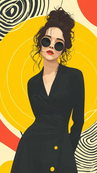 Яркая женщина в неоновом свете: современное искусство и стиль. Генерация из нейросети Midjourney