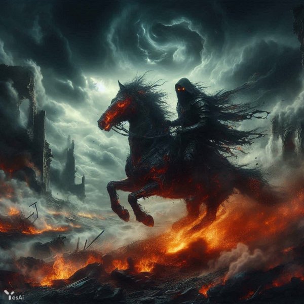 Повелитель огня: Эпический триллер о конце света и темной фантазии. Картинка из нейронной сети Dalle-3