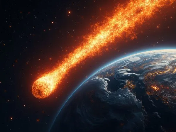 Огненный метеор: угроза из космоса над Землей. Нейросеть Flux 1