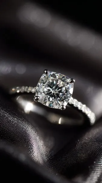 Блеск бриллианта: роскошное кольцо от Tiffany   Co в макросъемке. Генерация из нейронной сети Midjourney