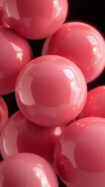 Розовые сферы: яркое наслаждение и игривое настроение. Генерация из нейронной сети Midjourney