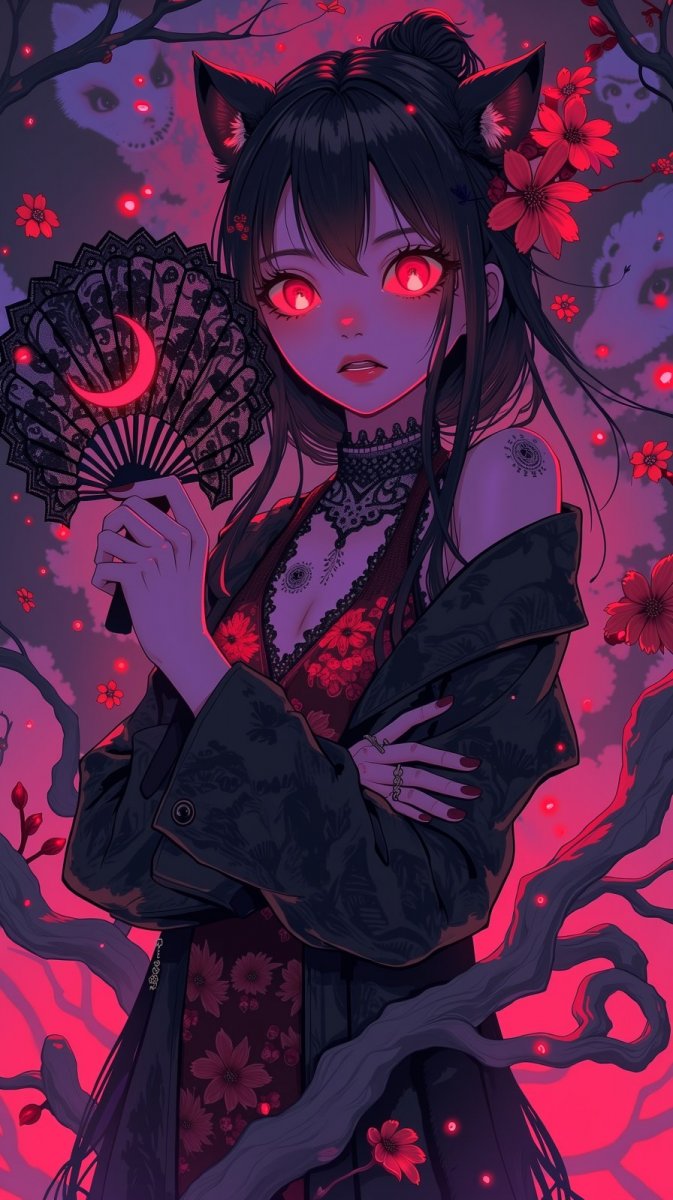 Вампир в тумане: тайна ночного сада и кровавые цветы. Изображение из нейросети Flux 1 Вампир в тумане: тайна ночного сада и кровавые цветы. Изображение из нейросети Flux 1