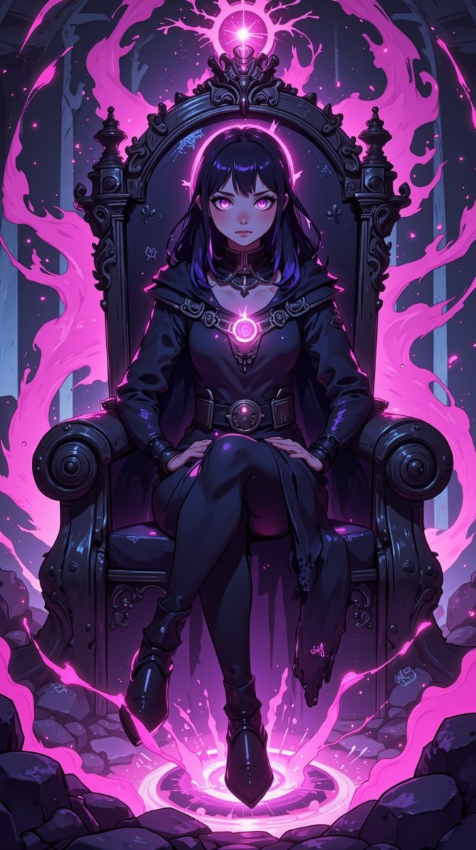 Провидица теней на черном троне. Нейросеть Flux 1 Провидица теней на черном троне. Нейросеть Flux 1