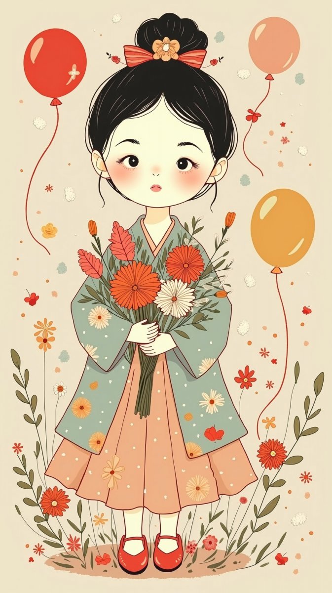 Нежная фарфоровая кукла с бумажными цветами. Нейронная сеть Flux 1 Нежная фарфоровая кукла с бумажными цветами. Нейронная сеть Flux 1