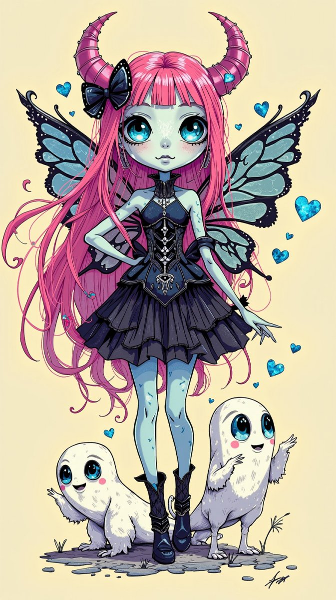 Розовая фея и призрачные друзья в волшебном мире. Изображение из нейронной сети Flux Розовая фея и призрачные друзья в волшебном мире. Изображение из нейронной сети Flux