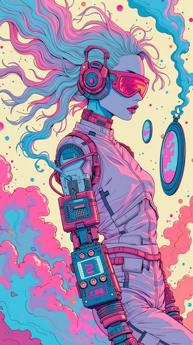 Невесомая красота: футуристичный образ в мире зеркал и дыма. Генерация из нейросети Flux 1 Невесомая красота: футуристичный образ в мире зеркал и дыма. Генерация из нейросети Flux 1