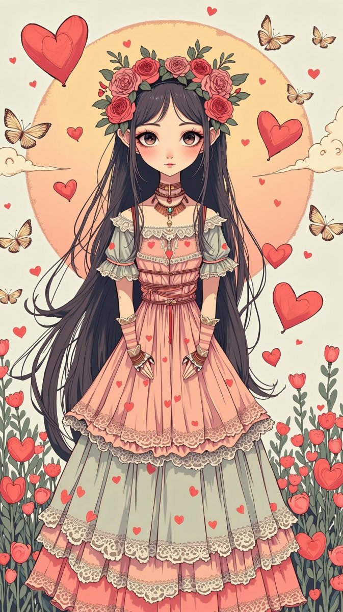 Нежная мечта в пастельных тонах и кружевах: волшебная девушка на закате. Изображение из нейронной сети Flux Ai Нежная мечта в пастельных тонах и кружевах: волшебная девушка на закате. Изображение из нейронной сети Flux Ai