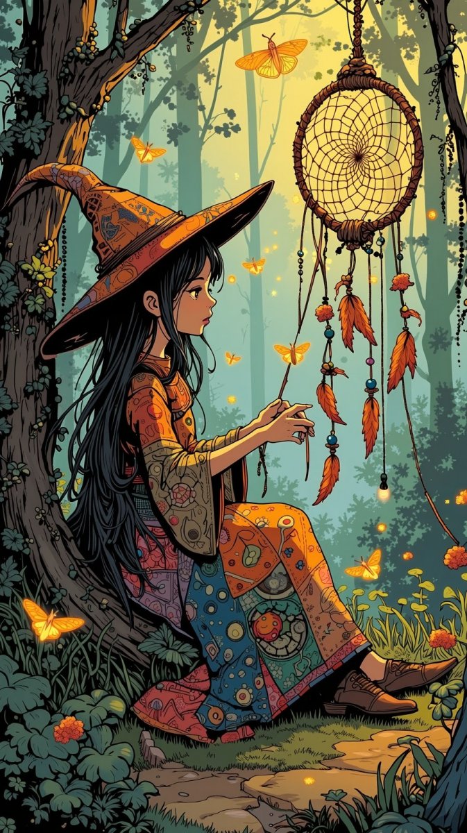 Ведьма из лоскутков и волшебный сон в дремучем лесу. Нейронная сеть Flux 1 Ведьма из лоскутков и волшебный сон в дремучем лесу. Нейронная сеть Flux 1