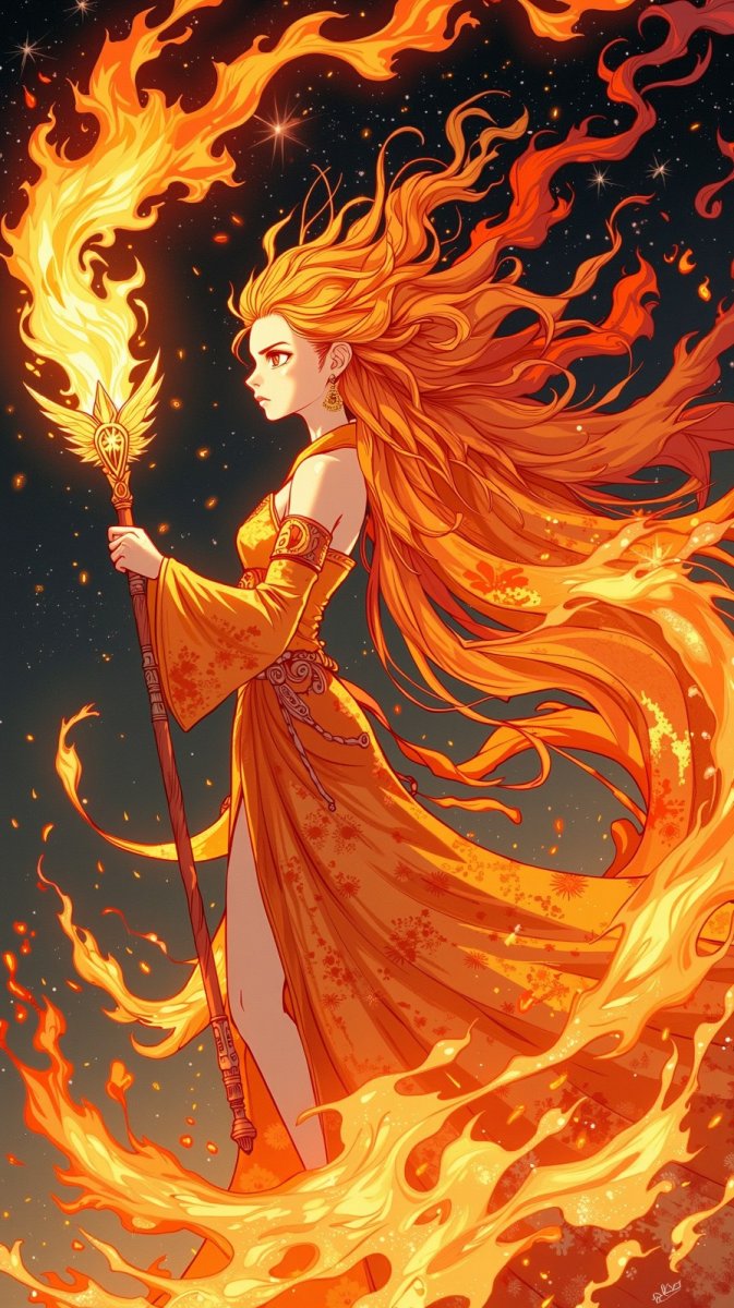 Огненная феникс: Магия пламени и стойкость духа. Картинка из нейросети Flux Огненная феникс: Магия пламени и стойкость духа. Картинка из нейросети Flux