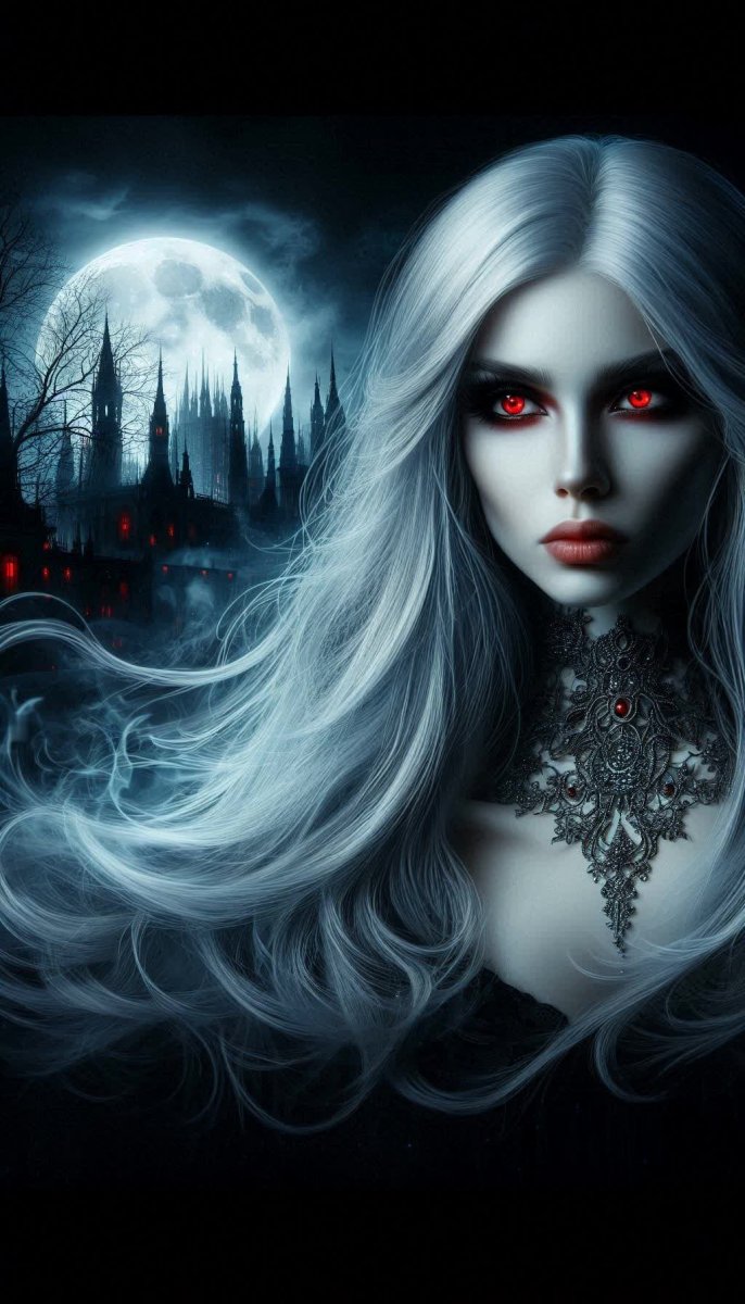 Загадочная вампирша в ночном городе: готика и призрачный лес. Генерация из нейронной сети Dalle 3 Загадочная вампирша в ночном городе: готика и призрачный лес. Генерация из нейронной сети Dalle 3