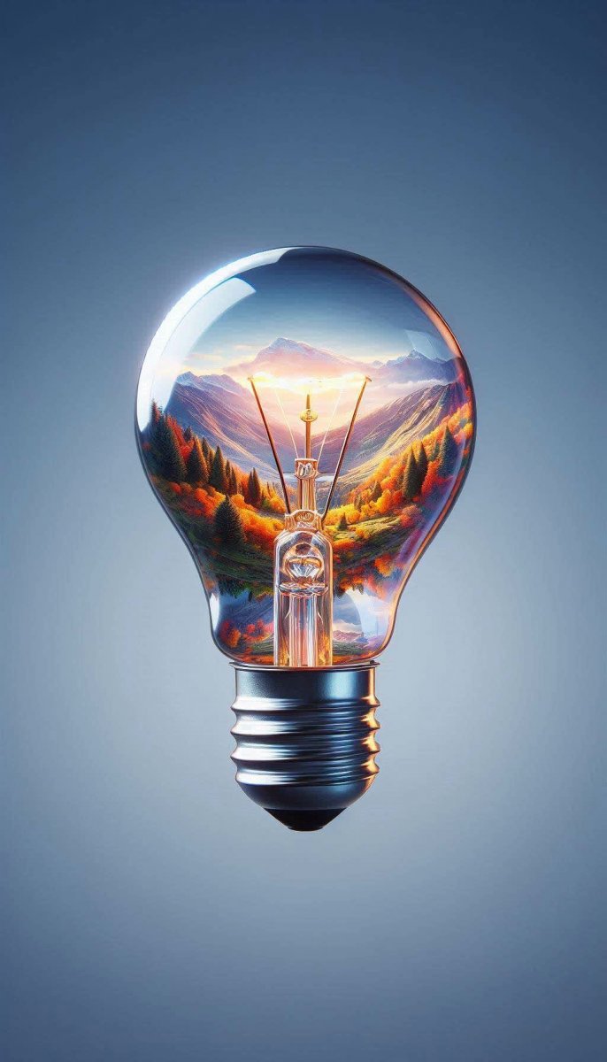 Отражение природы в свете лампы невероятной детализации и четкости. Генерация из нейронной сети Dalle-3 Отражение природы в свете лампы невероятной детализации и четкости. Генерация из нейронной сети Dalle-3