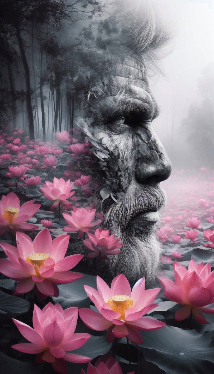 Путешествие сквозь время и сны: встреча исследователя и лотосов. Картинка из нейросети Dalle Путешествие сквозь время и сны: встреча исследователя и лотосов. Картинка из нейросети Dalle