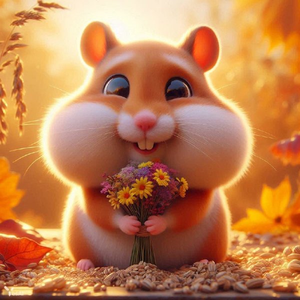 Осеннее утро хомяка: волшебство Pixar в деталях Ultra HD. Генерация из нейронной сети Dalle