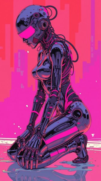 Кибер-мода будущего в стиле Мобиуса. Изображение из нейросети Flux Ai