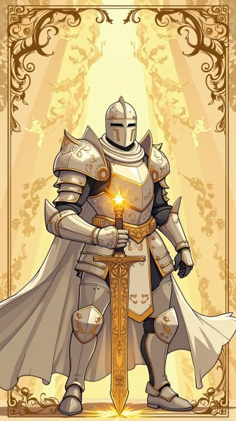 Благородный рыцарь: портрет в стиле AFK Arena. Нейронная сеть Flux.1