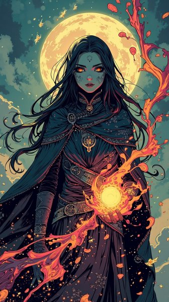 Таинственная сила рунического заклинания и древней магии. Изображение из нейронной сети Flux.1