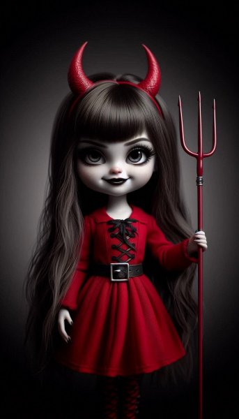 Дракулаура: демоническая красотка в стиле Венчурс и Шумейта. Картинка из нейронной сети Dalle