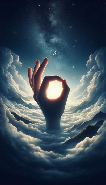 Руки на фоне пейзажа: минималистичный постер фильма. Нейросеть Dalle-3