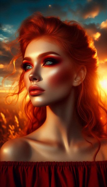 Зачарованный закат: Осенняя мечта с огненными красками. Нейронная сеть Dalle