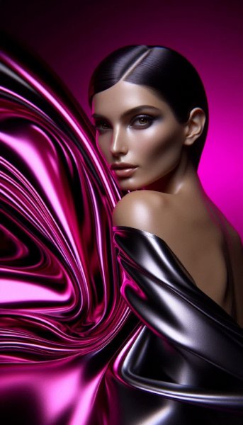 Отражение стиля: мода, металл и элегантность ар-деко. Изображение из нейронной сети Dalle