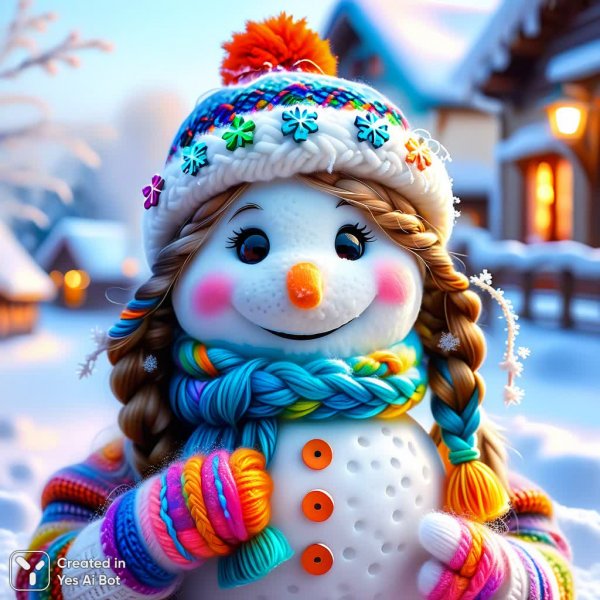 Снежный смех: зимняя сказка в стиле Дотремер и Чувиляева. Изображение из нейросети Stable Diffusion