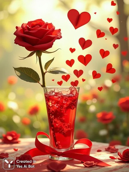 Романтичный завтрак: любовь и нежные сердца в деталях. Генерация из нейронной сети Flux.1