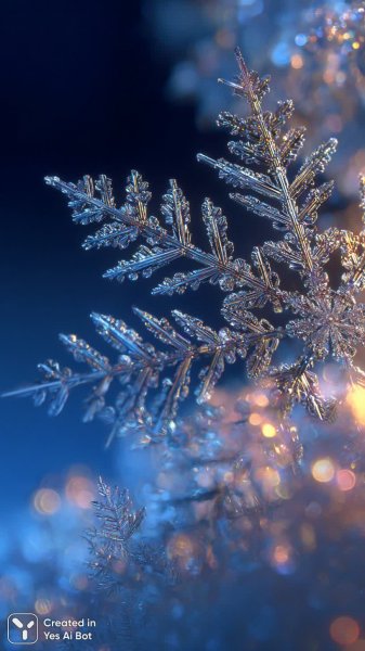 Заснеженная симфония: кристальная морозная роскошь в зимнем великолепии. Нейросеть Midjourney