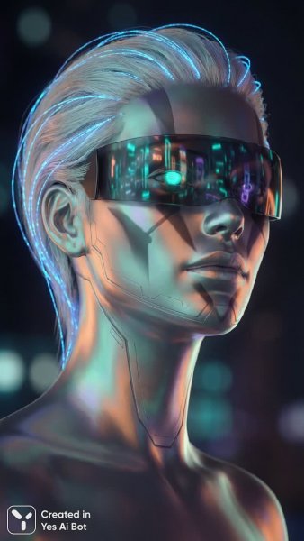 Киберпанк: Неоновый город и голографическая красота. Генерация из нейросети NanoBanana