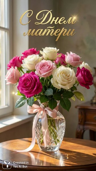 Изысканный букет роз: воплощение материнской любви и красоты. Генерация из нейросети NanoBanana