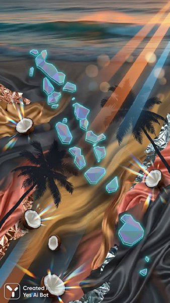 Мальдивы в стиле Террелла: абстрактная панорама с кистью и светом. Картинка из нейронной сети NanoBanana