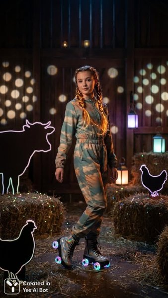 Волшебная фермерша в современном стиле. Нейросеть NanoBanana