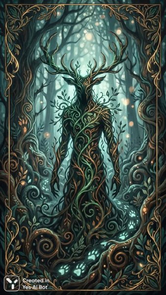 Лесной дух: пленительный узор в изумрудных тонах. Нейронная сеть Нано Банана